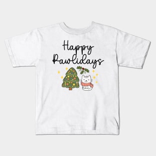 Happy Pawlidays Kids T-Shirt